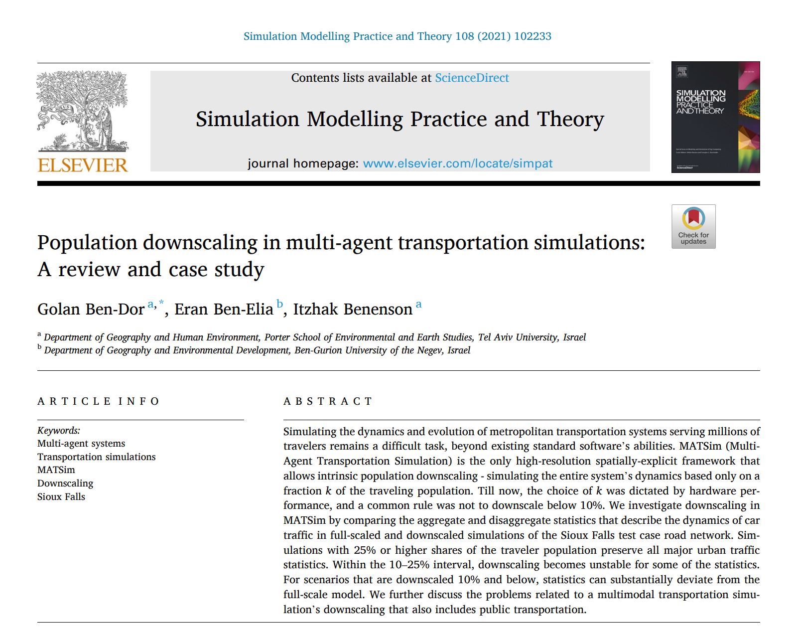 Population Downscaling in MATSim - Traffic Simulation Model Calibration and Accuracy Analysis